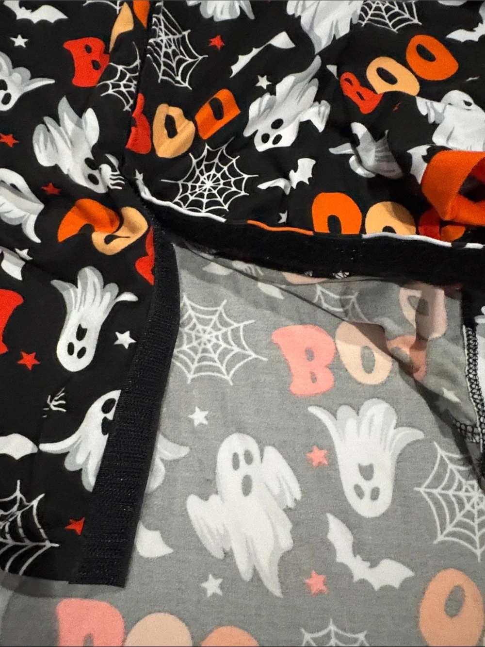 Halloween 'Boo' Ghost Dog Tee - Black & Orange
